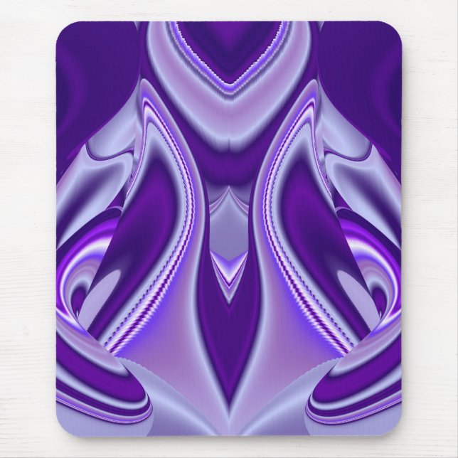 Alfombrilla De Ratón Sueño de flores moradas , arte arcoiris abstracto (Frente)