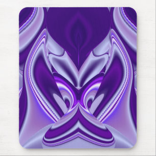 Alfombrilla De Ratón Sueño de flores moradas , arte arcoiris abstracto