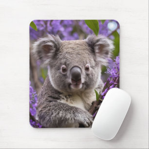 Alfombrilla De Ratón "Sueño en morado: un Koala en un árbol jacarandá