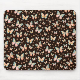 Alfombrilla De Ratón Sueños bohemios de mariposas y flores.