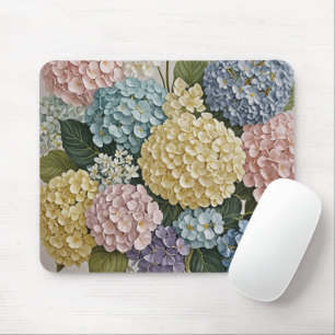 Alfombrilla De Ratón Sueños de Hidrangea: Pastel florece