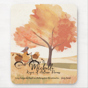 Alfombrilla De Ratón Sueños de Otoño Personalizados para Niña 