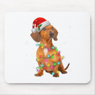 Alfombrilla De Ratón Suéter de Navidad de árbol de perros Dachshund Reg