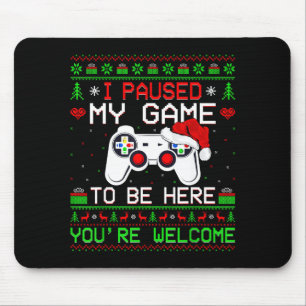 Alfombrilla De Ratón Suéter feo de Navidad de videojuegos divertido par