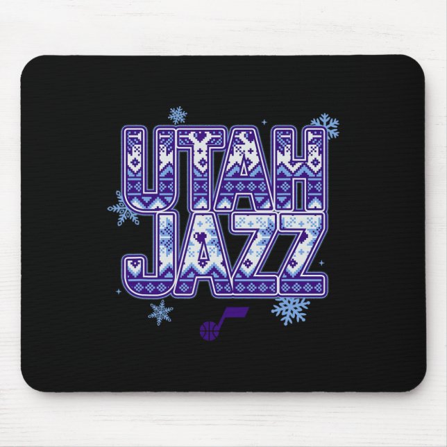 Alfombrilla De Ratón Suéter feo de Navidad del N Utah Jazz  (Frente)