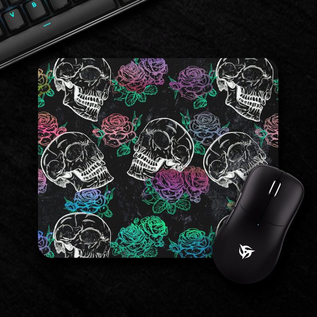 Alfombrilla De Ratón Sugar Skull Blue Rosa | Guay Royal Sapphire Grunge (Subido por el creador)