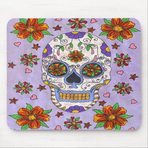 Alfombrilla De Ratón Sugar Skull with Marigolds