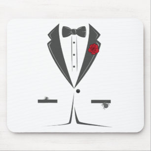 Alfombrilla De Ratón Suit And Tie Tuxedo Bowtie Disfraces Halloween