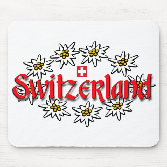 Alfombrilla De Ratón Suiza Edelweiss Mousepad (Frente)