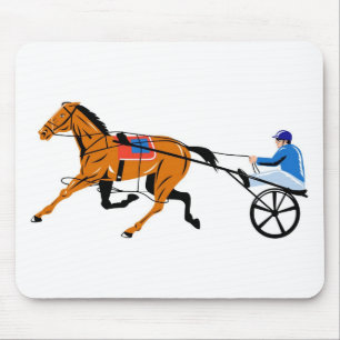 Alfombrilla De Ratón sulkies de la carrera de caballos del carro del