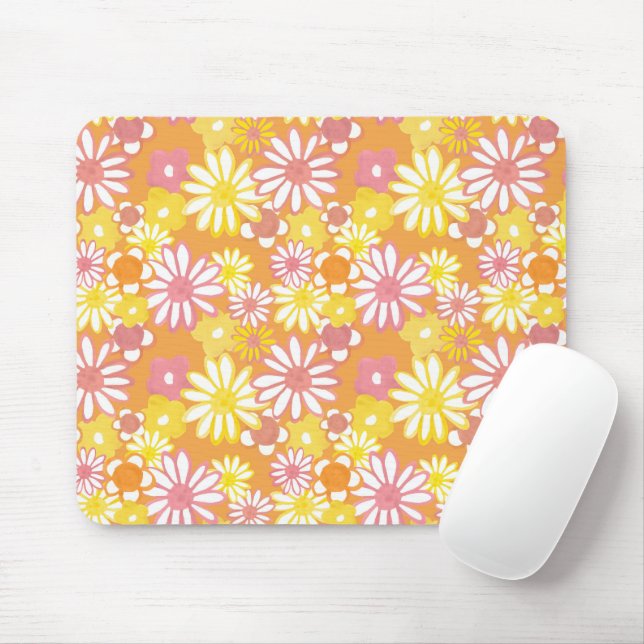 Alfombrilla De Ratón Summer Daisies Mousepad (Con ratón)