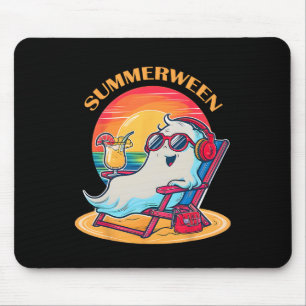 Alfombrilla De Ratón Summerween Cute Spooky Summer Ghost Halloween Love