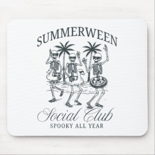 Alfombrilla De Ratón Summerween Social Club Spooky All Year Skeleton Ha