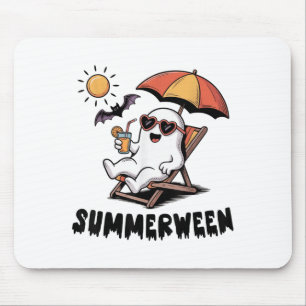 Alfombrilla De Ratón Summerween Un Fantasma Cutáneo Con Vibes De Verano