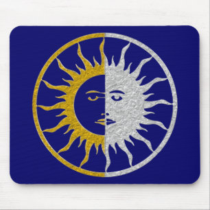 Alfombrilla De Ratón SUN & MOON Symbol - plata dorada