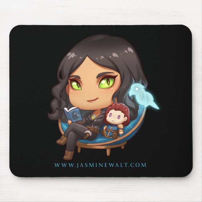 Alfombrilla De Ratón Sunaya Chibi de lectura Mousepad (Frente)