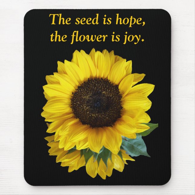 Alfombrilla De Ratón Sunflower Hope & Joy Mousepad (Frente)