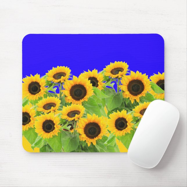 Alfombrilla De Ratón Sunflower - Libertad Ucrania Paz Bandera ucraniana (Con ratón)