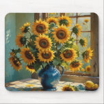 Alfombrilla De Ratón Sunflower Morning<br><div class="desc">As beautiful sunshine shines through the window reflecting its sunlight on beautiful flowers</div>