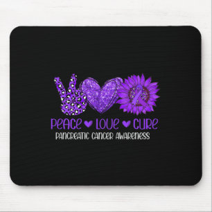Alfombrilla De Ratón Sunflower Peace Love Pancreatic Cancer Awareness R