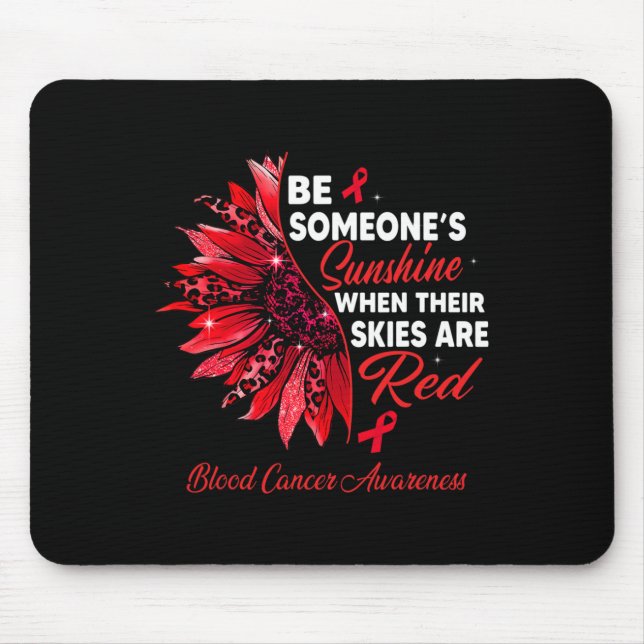 Alfombrilla De Ratón Sunflower Sus Cielos Son Cáncer De Sangre Rojo Awa (Frente)