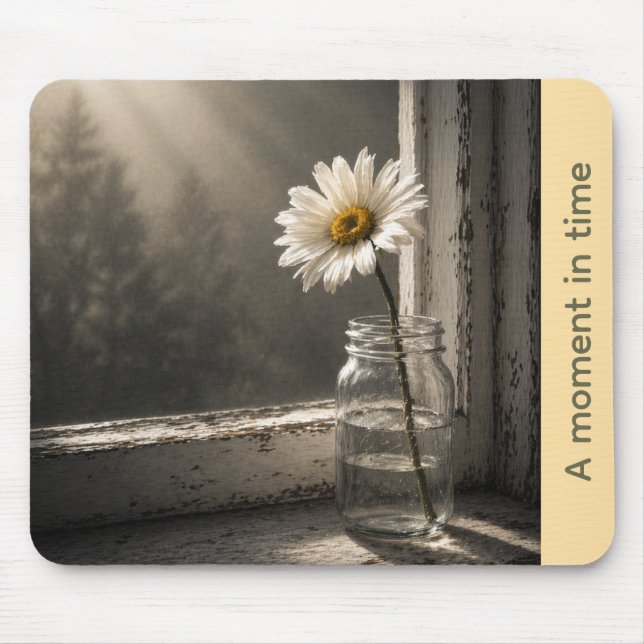 Alfombrilla De Ratón Sunlit Daisy “A Moment in Time” Mouse Pad (Frente)