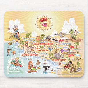 Alfombrilla De Ratón Sunny California Beach Paradise Mouse Pad