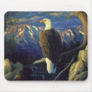 Alfombrilla De Ratón Sunrise American Bald Eagle Mountain