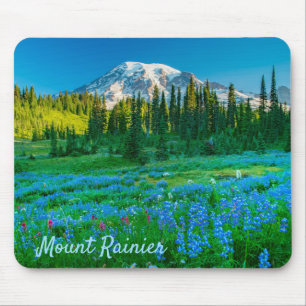 Alfombrilla De Ratón Sunrise Lupine and Mount Rainer