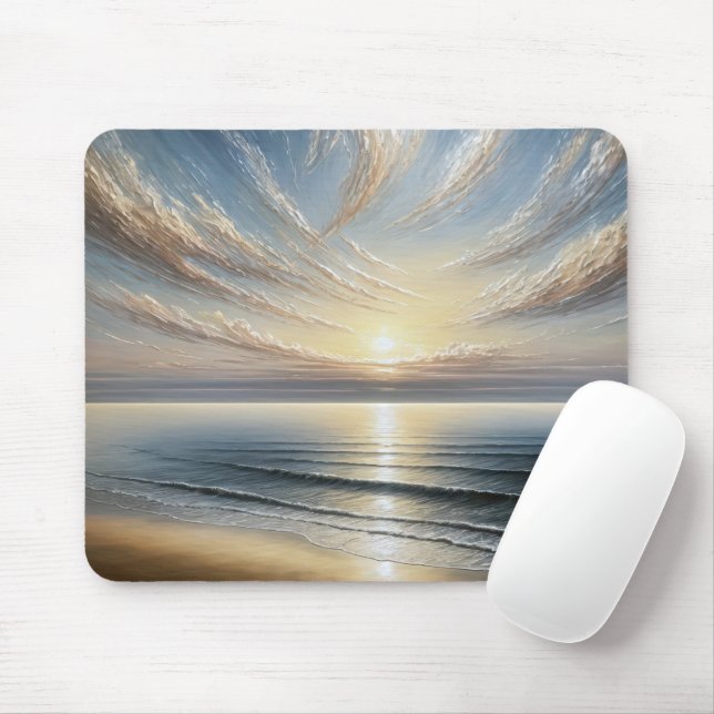 Alfombrilla De Ratón Sunrise Ocean (Con ratón)