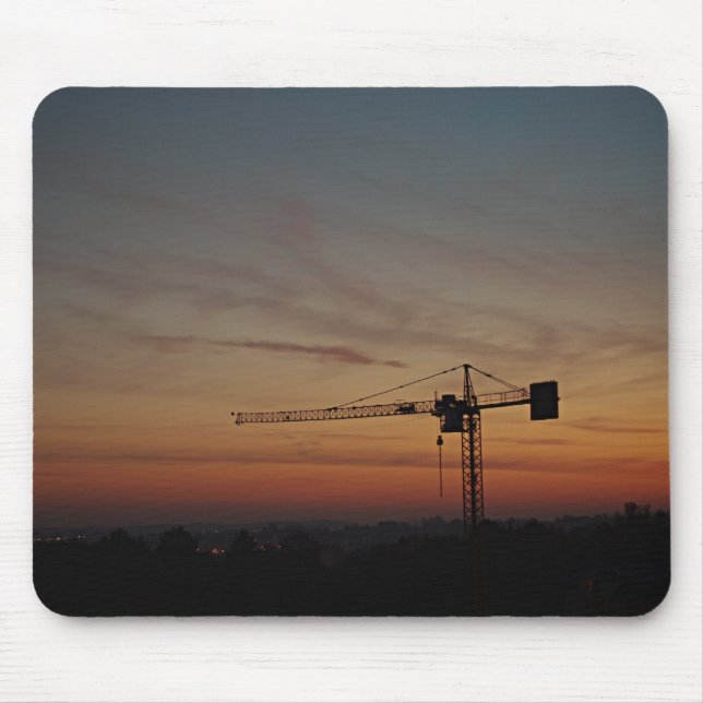 Alfombrilla De Ratón Sunset Crane Mousepad (Frente)