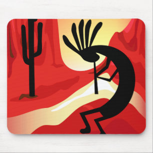Alfombrilla De Ratón Sunset del desierto Kokopelli Mousepad suroeste