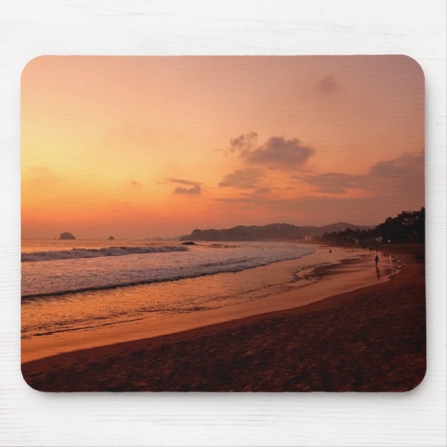 Alfombrilla De Ratón Sunset on a beach in Mexico (Frente)