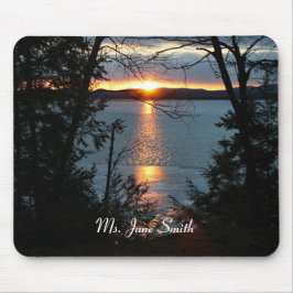 Alfombrilla De Ratón Sunset Over Forest Lake Mouse Pad