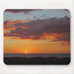 Alfombrilla De Ratón Sunset Photo Pacific Ocean Naranja Brillante Sky B