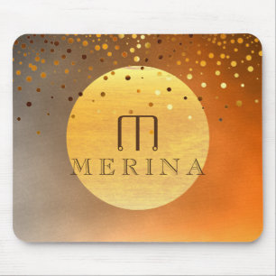 Alfombrilla De Ratón Sunset Sunrise Confetti Purpurina Moon Watercolor