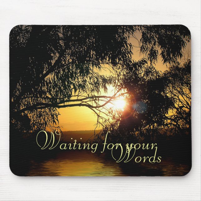 Alfombrilla De Ratón Sunset Words Mousepad (Frente)
