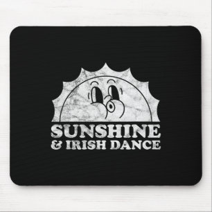 Alfombrilla De Ratón Sunshine and Irish Dance Retro Vintage Sun Irlandé