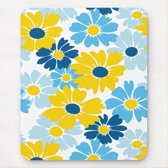 Alfombrilla De Ratón Sunshine Blue Sky Blooming Daisy (Frente)