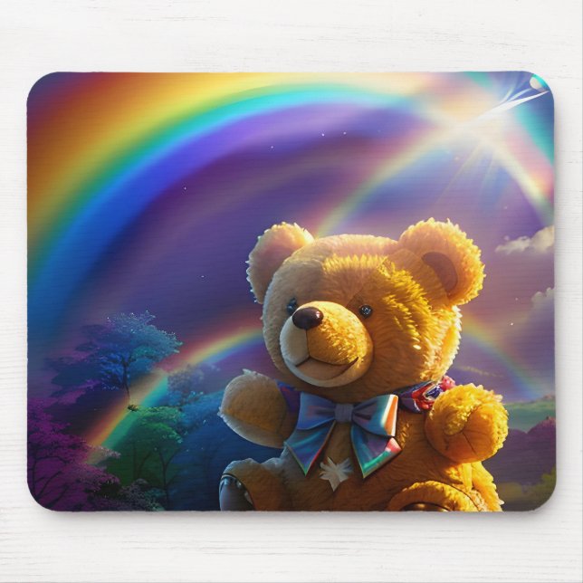 Alfombrilla De Ratón Sunshine Rainbow Teddy Bear Wonderland (Frente)
