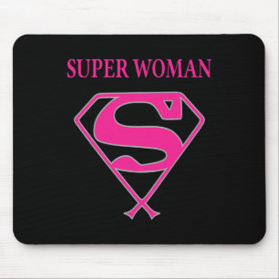 Alfombrilla De Ratón Super Mujer (Conciencia sobre el cáncer de mama)