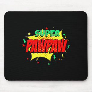 Alfombrilla De Ratón Super Pawpaw Cómic Estilo Temático Superhéroe Padr