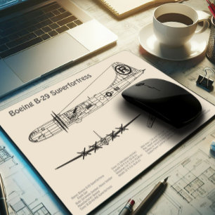 Alfombrilla De Ratón Superfortaleza B-29 - Planes de diseño aéreo SD