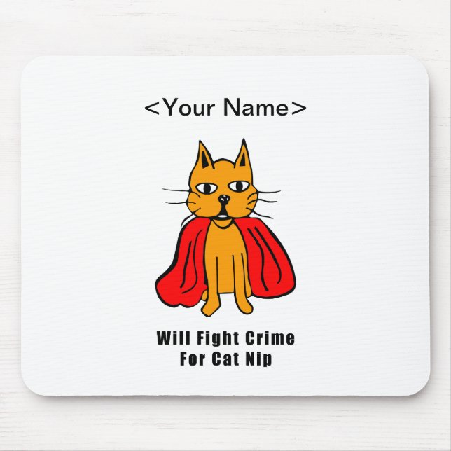 Alfombrilla De Ratón Supergato Luchar contra el crimen por cazar ( agre (Frente)