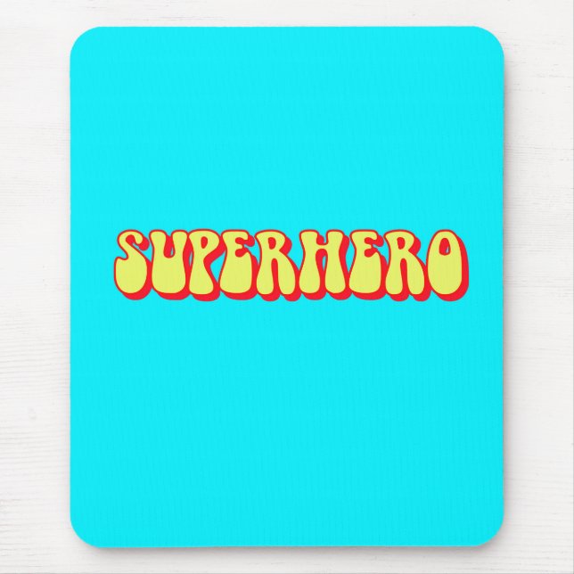 Alfombrilla De Ratón Superhéro Retro (Frente)