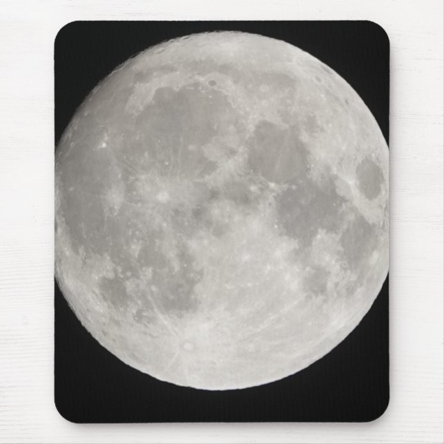 Alfombrilla De Ratón Superluna en cielo negro (Frente)
