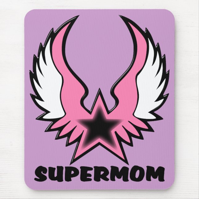 Alfombrilla De Ratón SuperMom: Mi madre es mi súper héroe (Frente)
