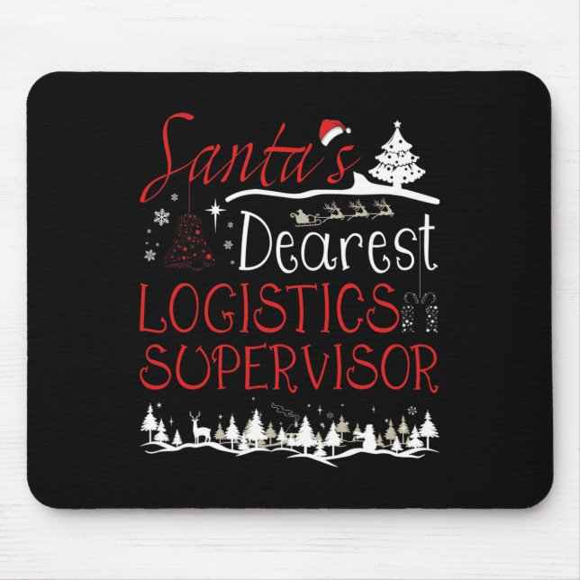Alfombrilla De Ratón Supervisor de Logística Xmas Job Funny Navidades (Frente)