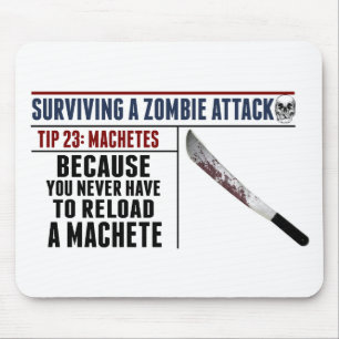 ALFOMBRILLA DE RATÓN SUPERVIVENCIA DE UN ATAQUE DEL ZOMBI; MACHETES