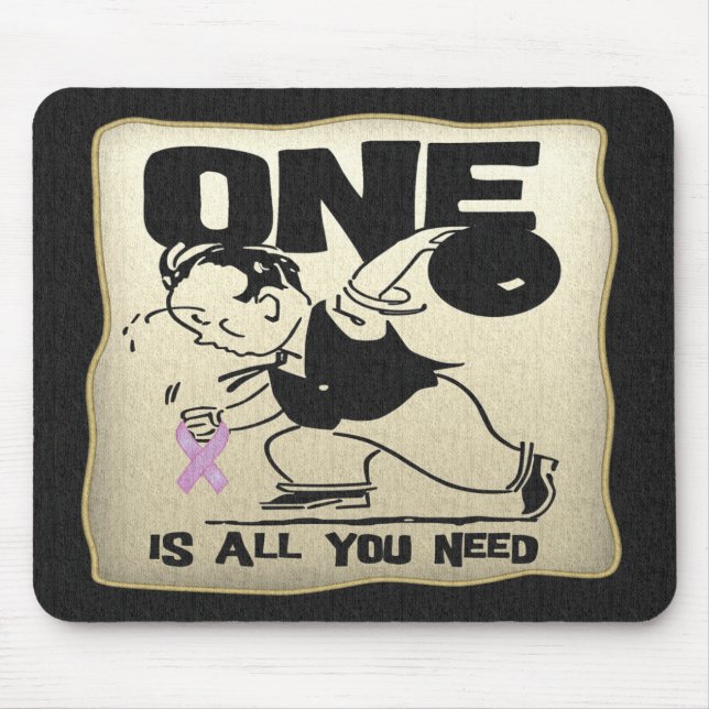 Alfombrilla De Ratón Superviviente divertido del cáncer testicular (Frente)